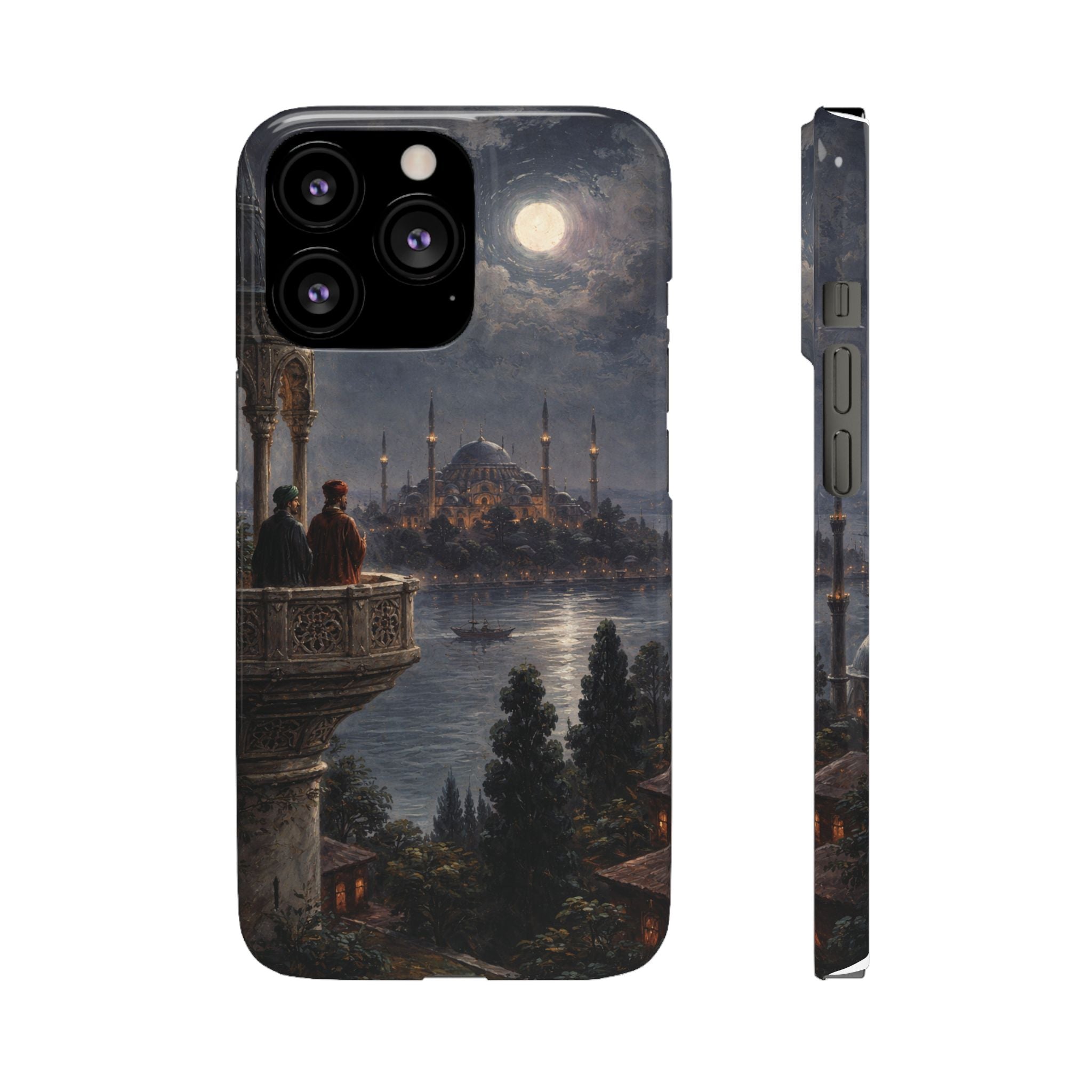 Moonlit Istanbul Landscape - Art Case