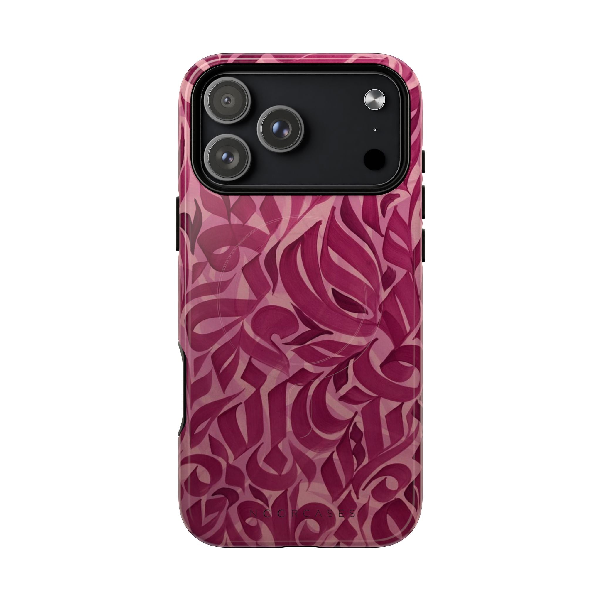 Floral Calligraphy Pink - Magnetic Case