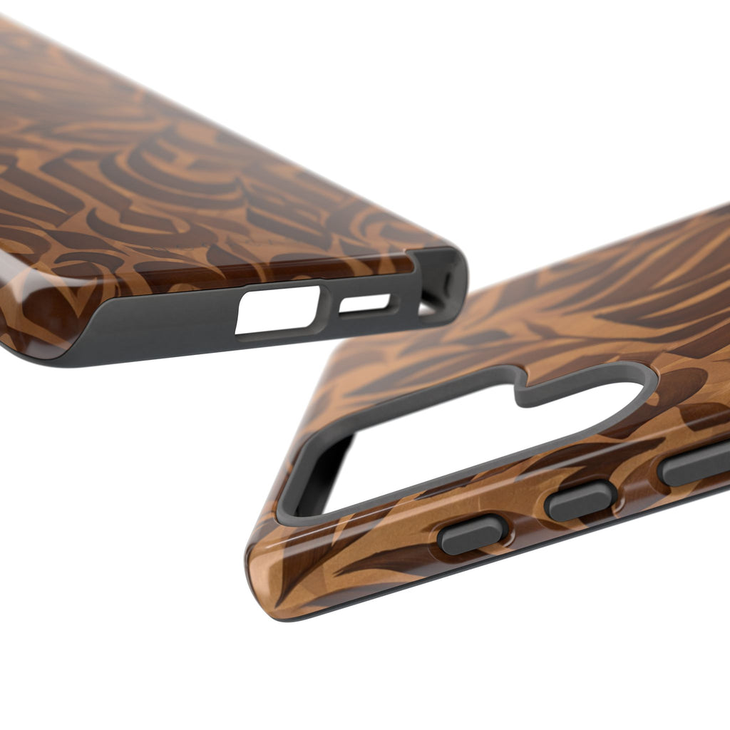 Floral Calligraphy Brown - Tough Case