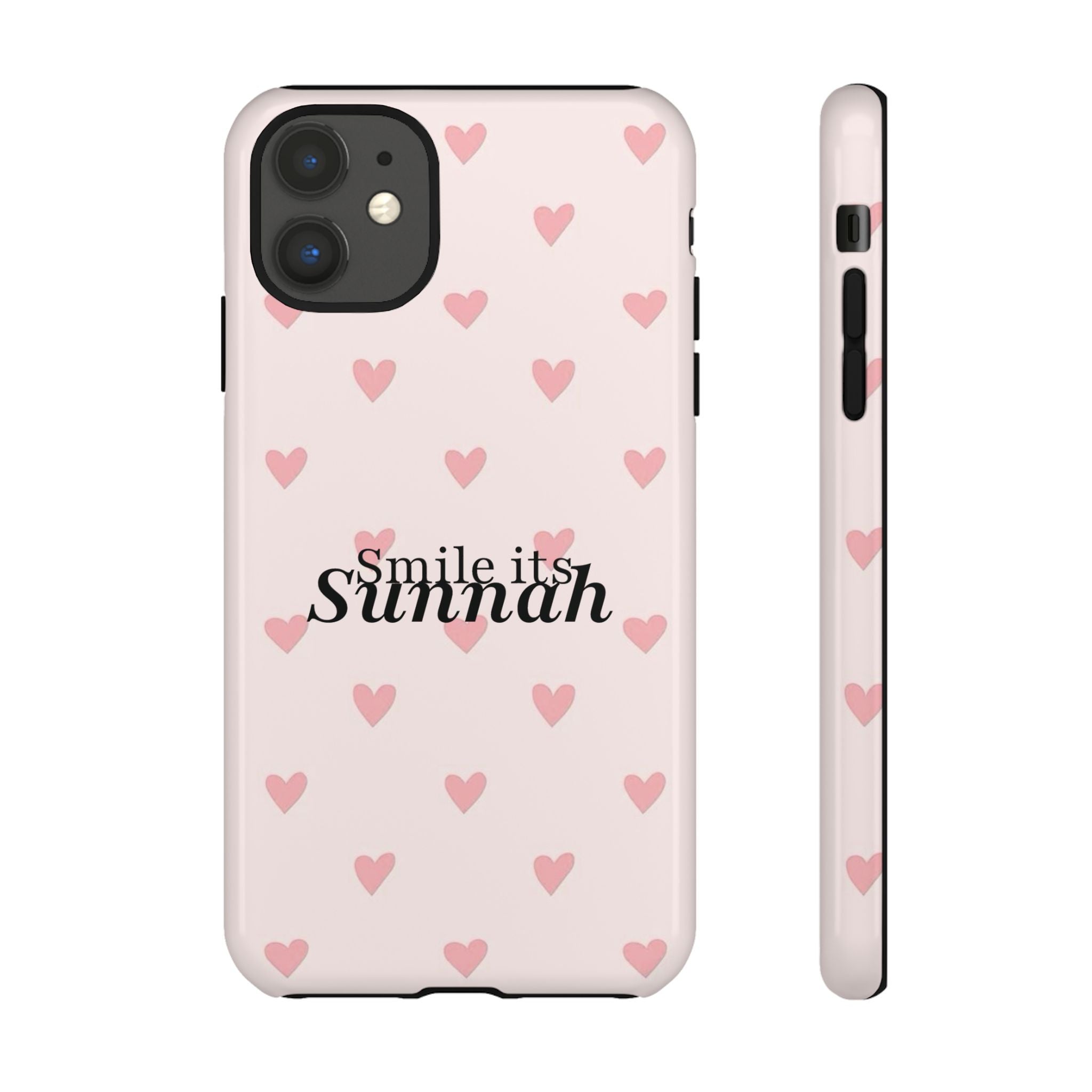 ''Smile It's Sunnah'' Pink Heart Pattern - Tough Case