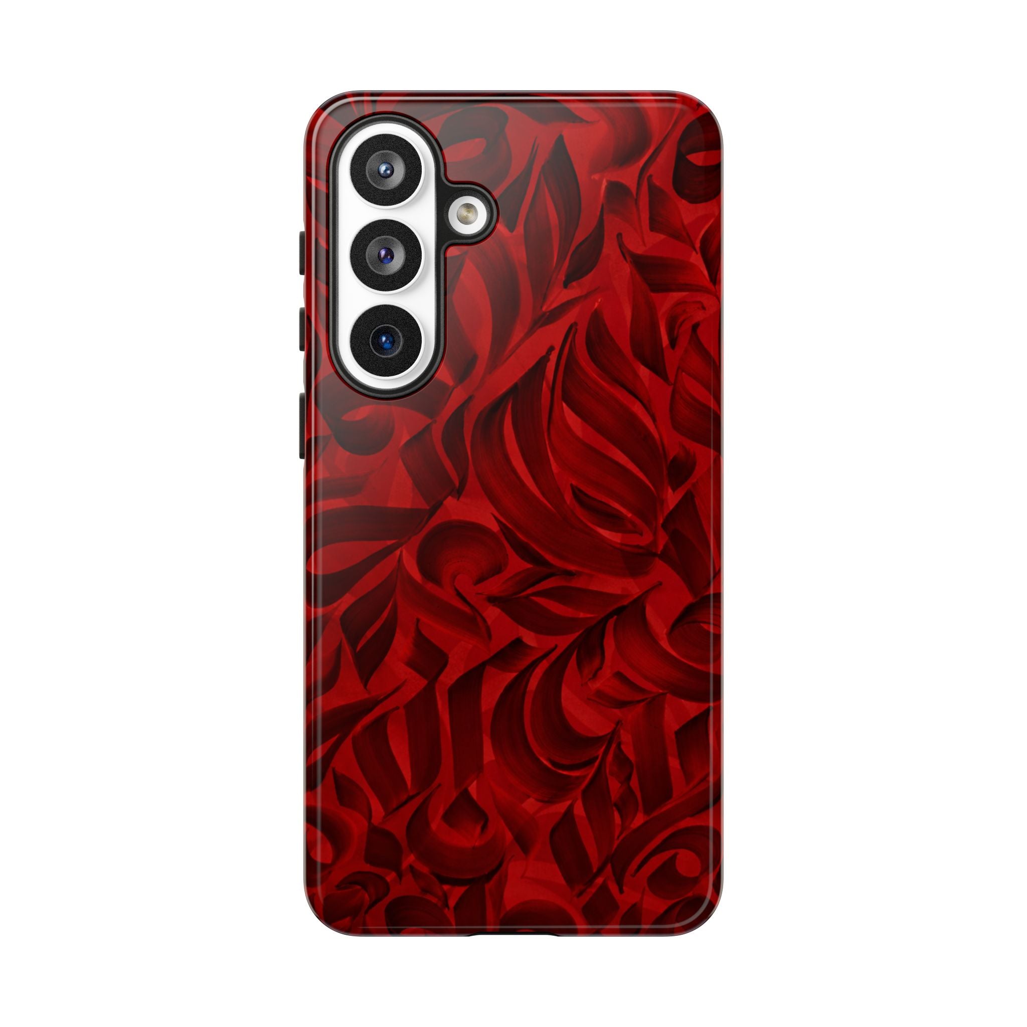 Floral Calligraphy Red Velvet - Tough Case