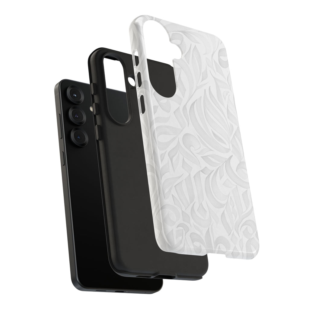 Floral Calligraphy White - Tough Case