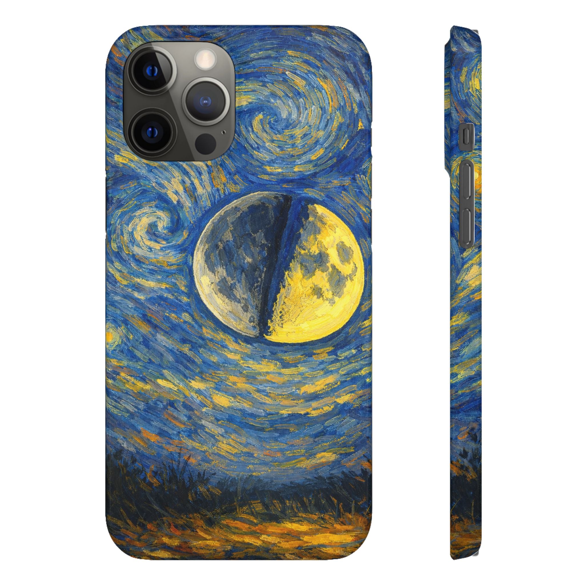 Van Gogh Night Sky Moon Split - Art Case