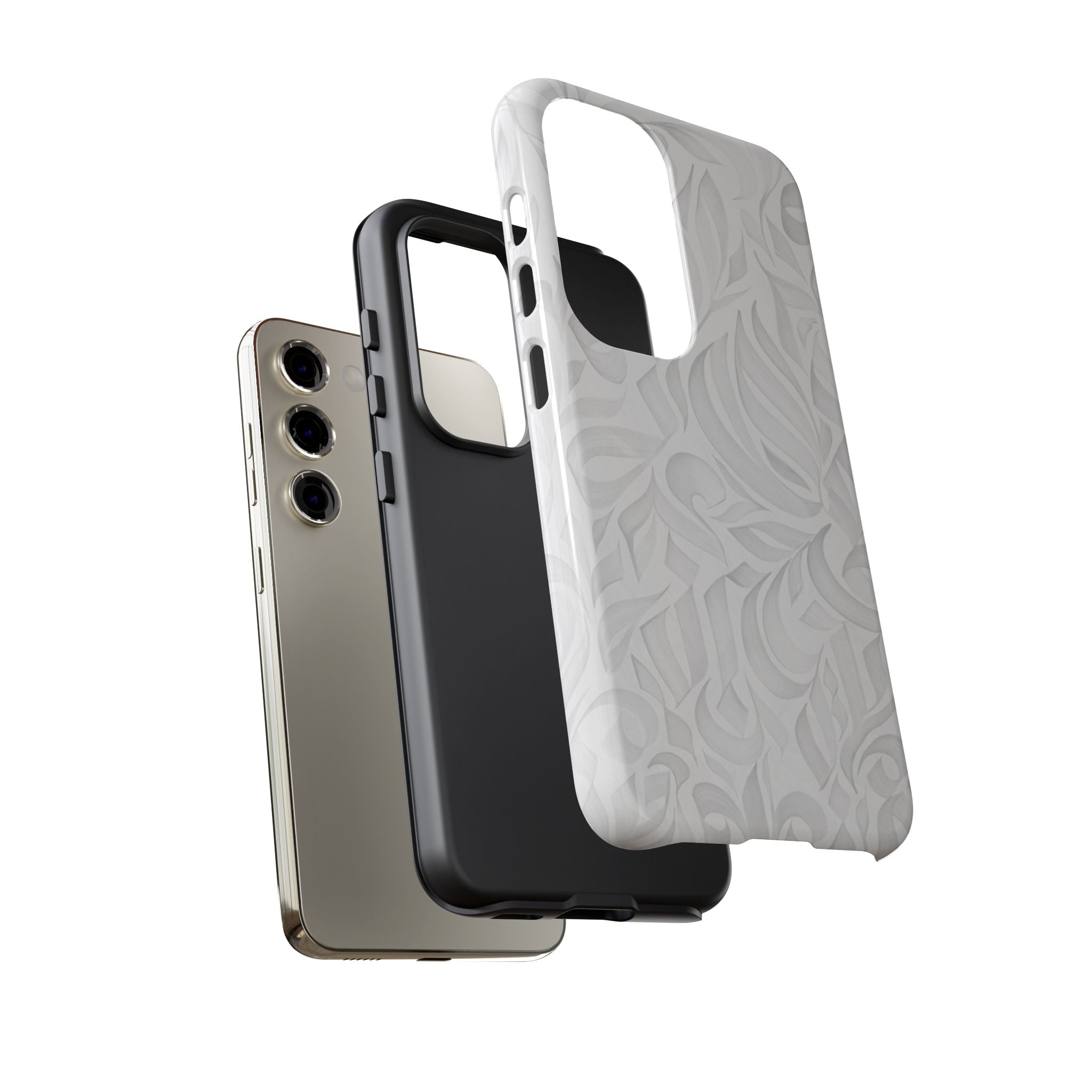 Floral Calligraphy White - Tough Case