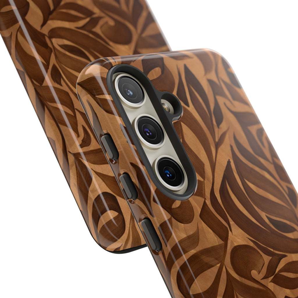 Floral Calligraphy Brown - Tough Case