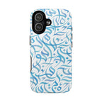 Flowing Calligraphy Blue - Magnetic Case