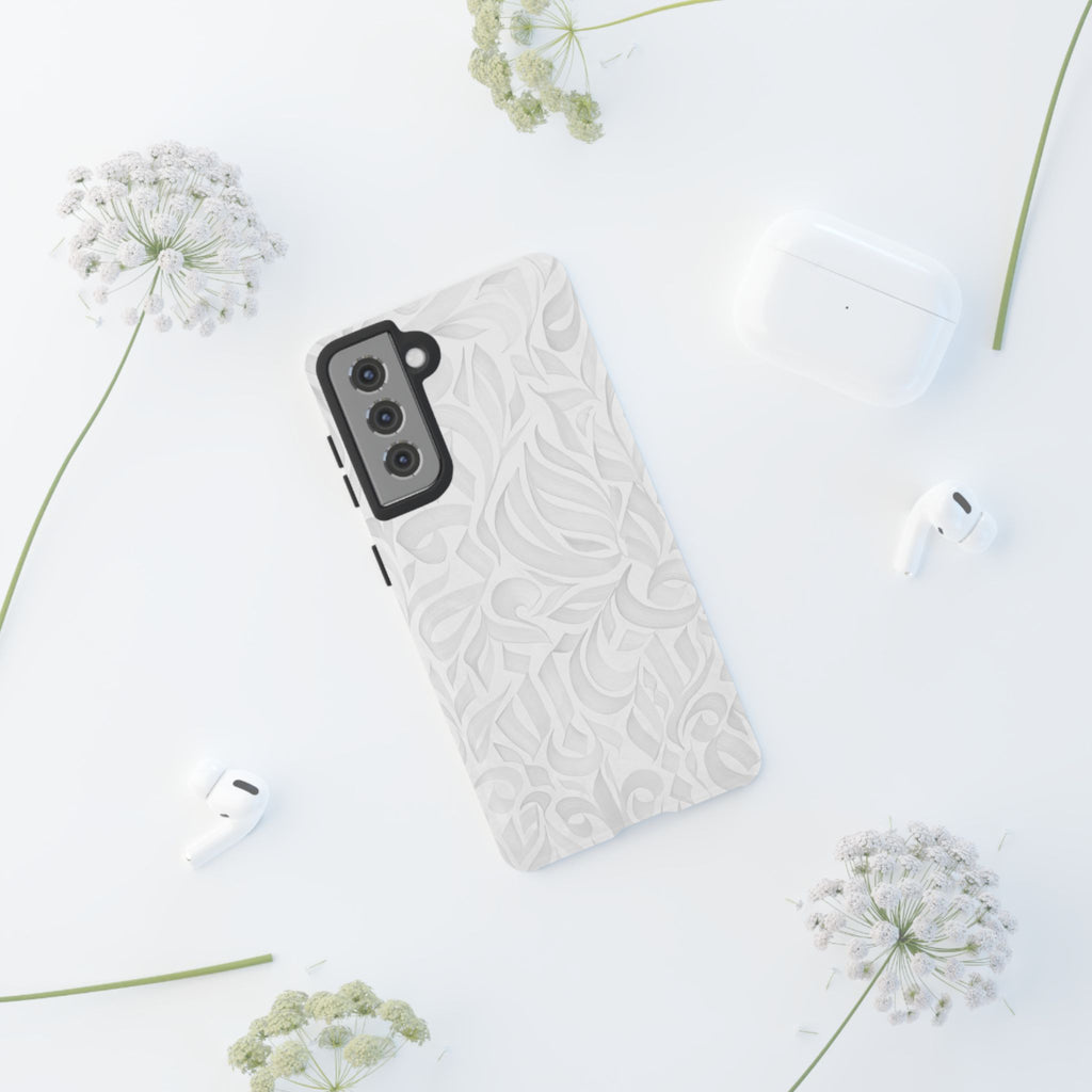 Floral Calligraphy White - Tough Case