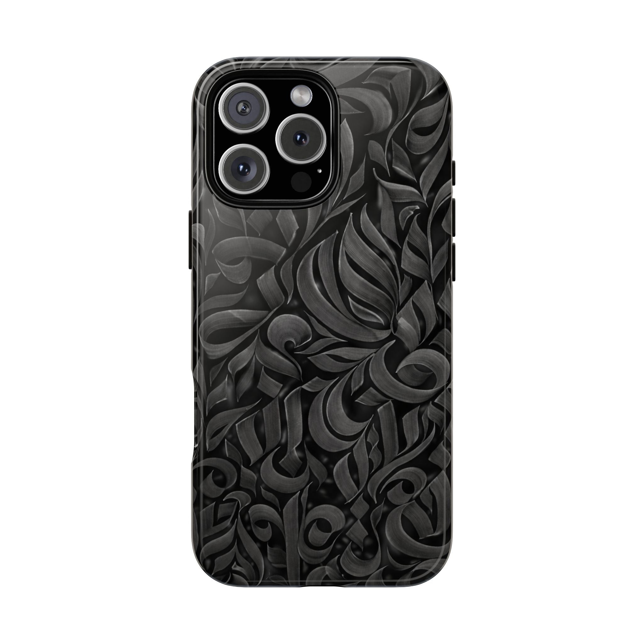 Floral Calligraphy Black - Tough Case