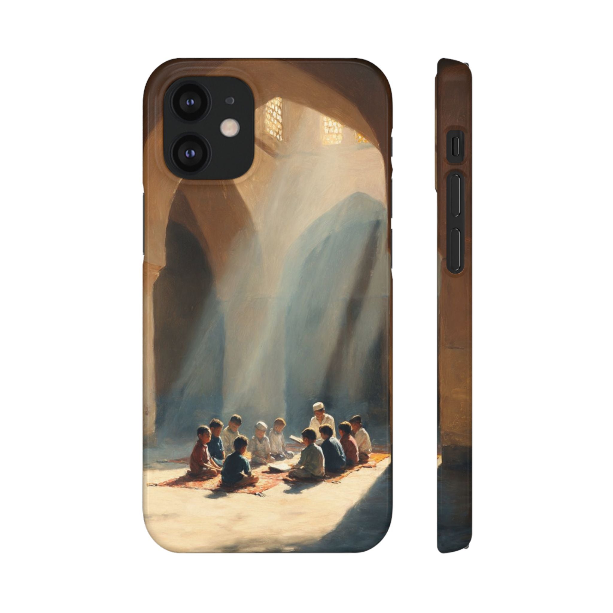 Sunlit Mosque Prayer Scene - Art Case