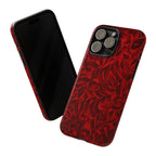 Floral Calligraphy Red Velvet - Tough Case
