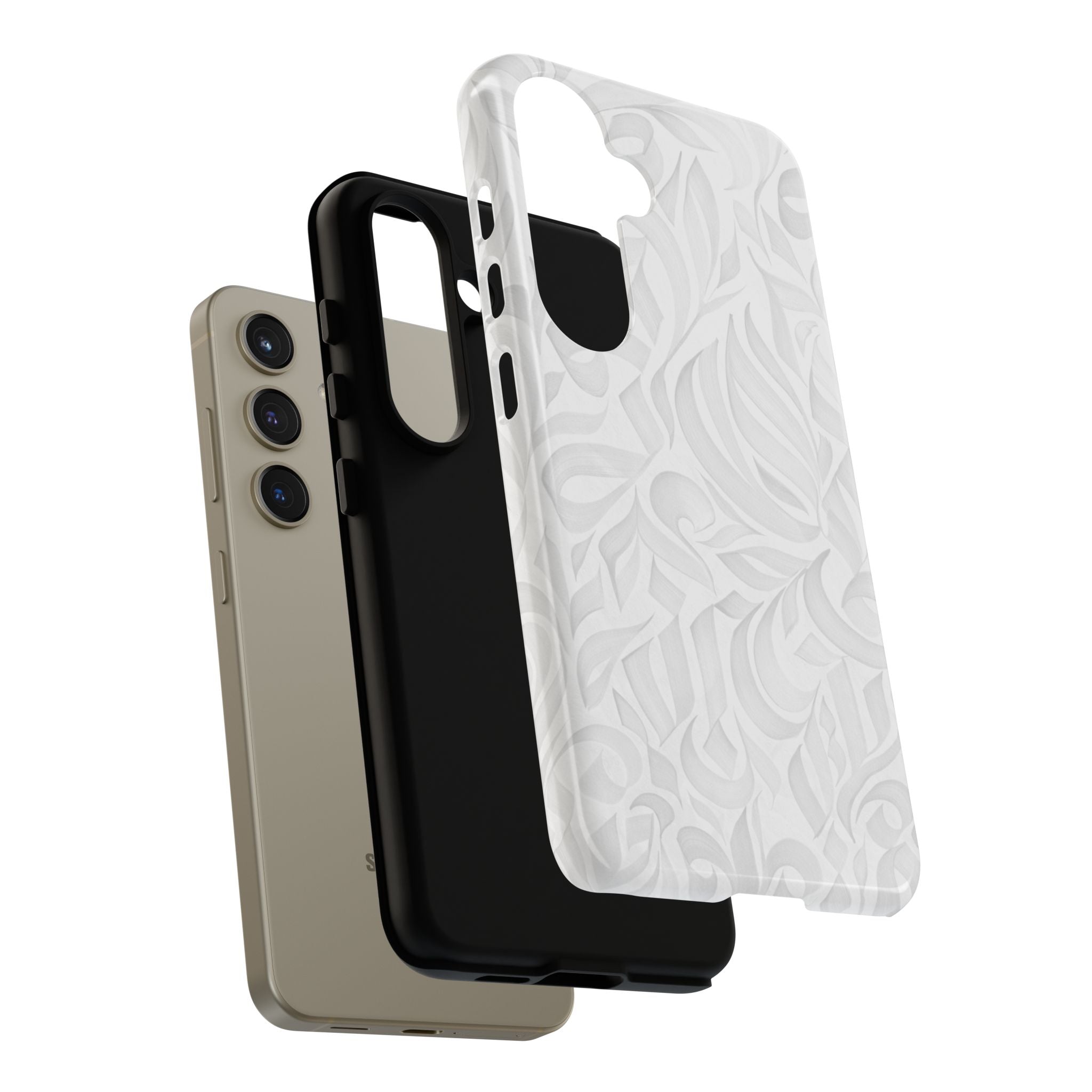 Floral Calligraphy White - Tough Case