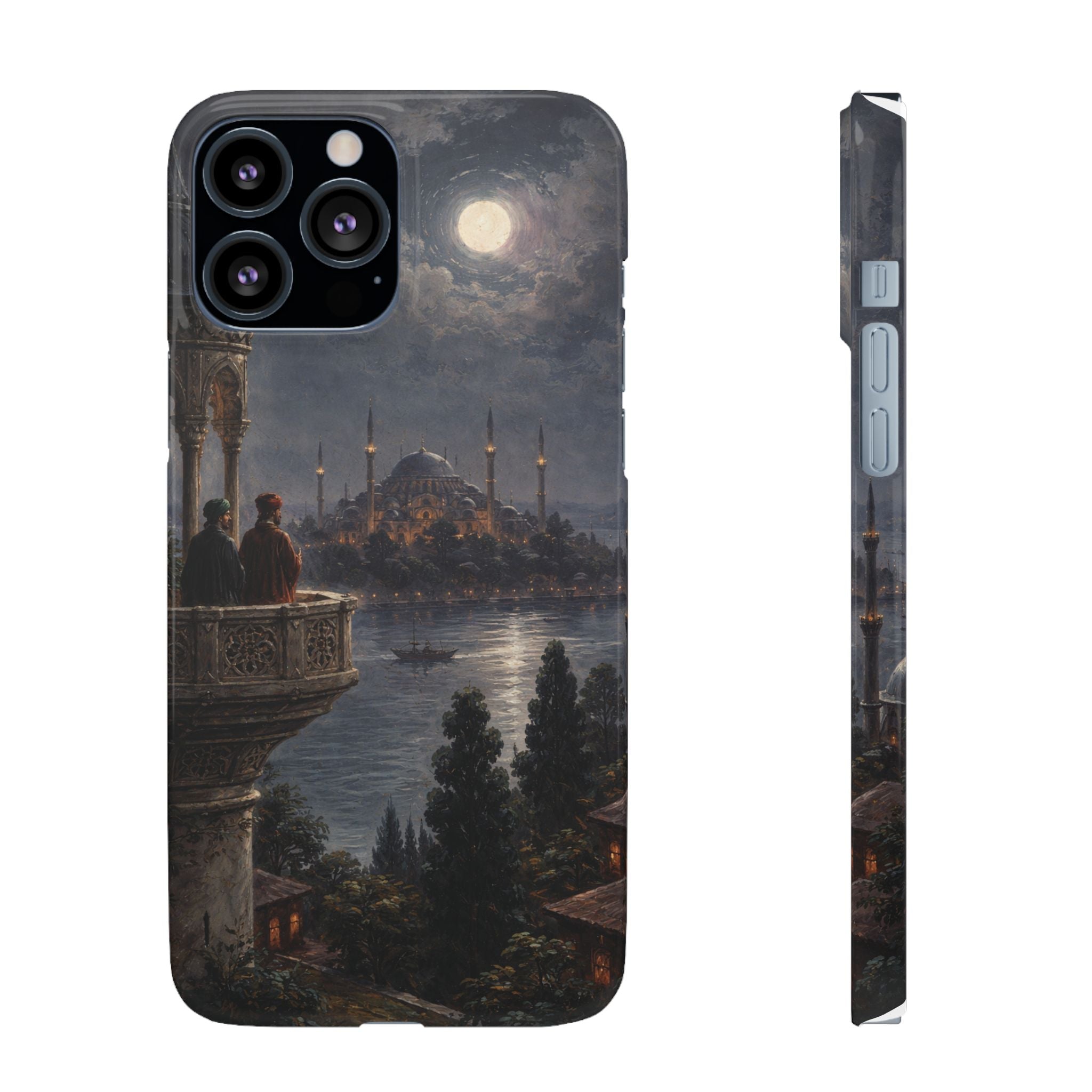 Moonlit Istanbul Landscape - Art Case