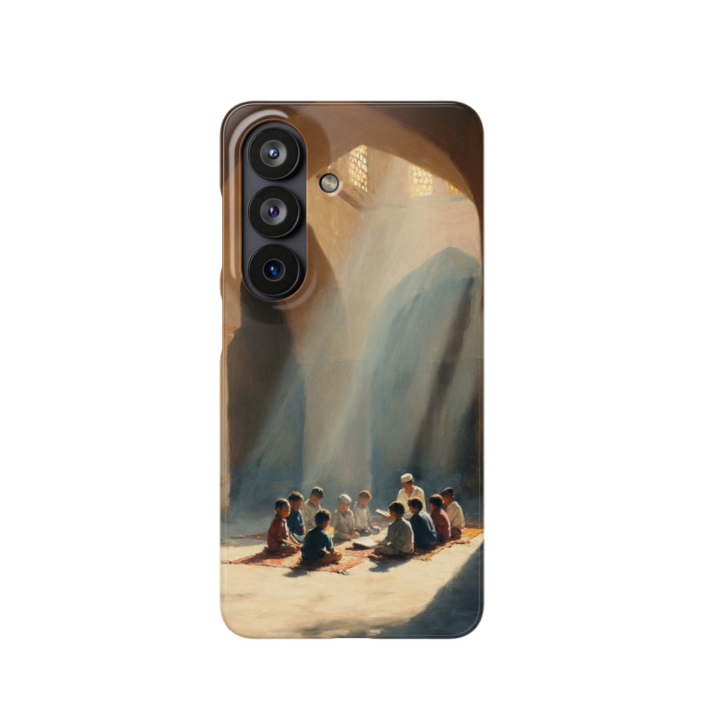 Sunlit Mosque Prayer Scene - Art Case