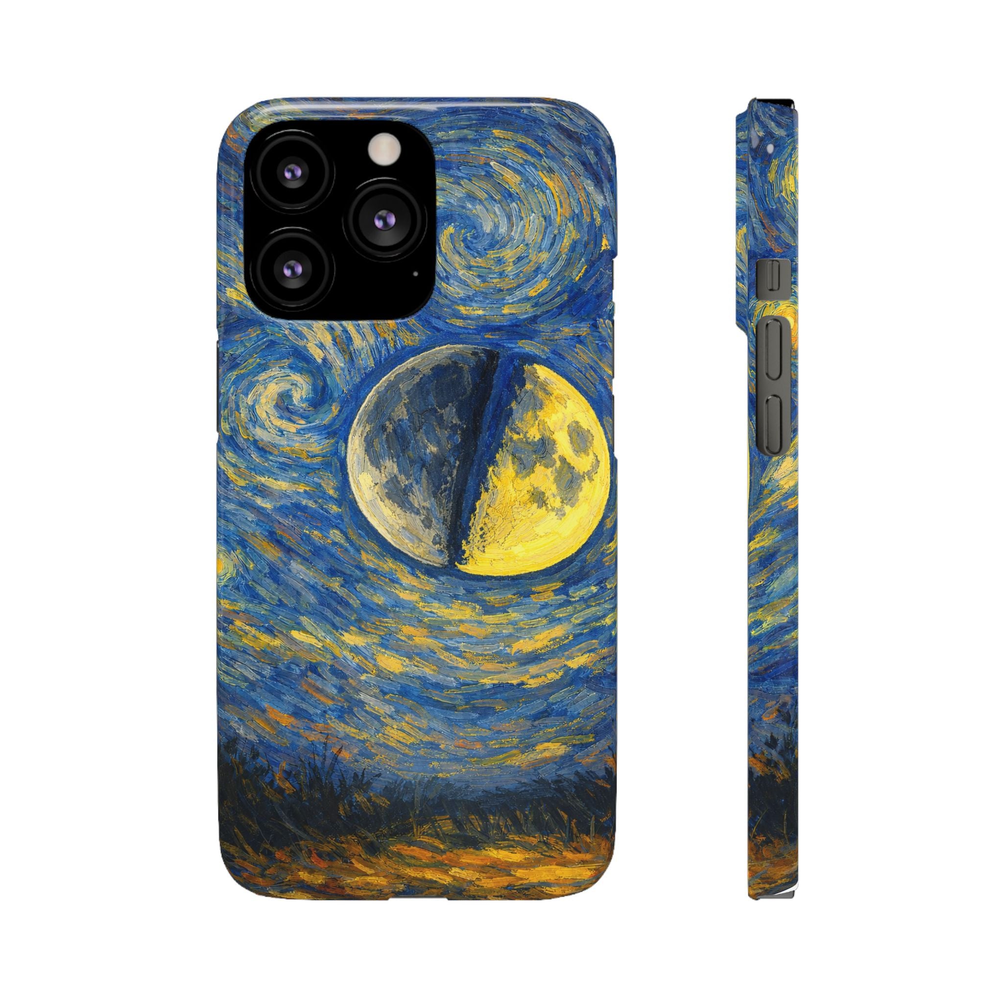 Van Gogh Night Sky Moon Split - Art Case