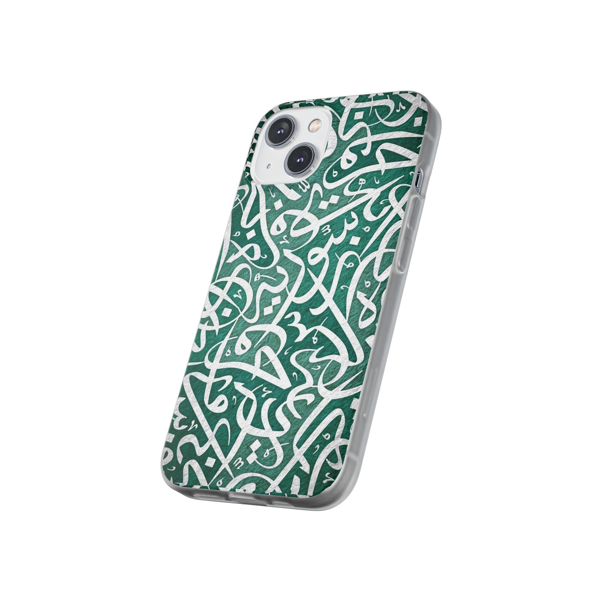 Arabic Calligraphy Phone Case — Teal Script Flexi Case