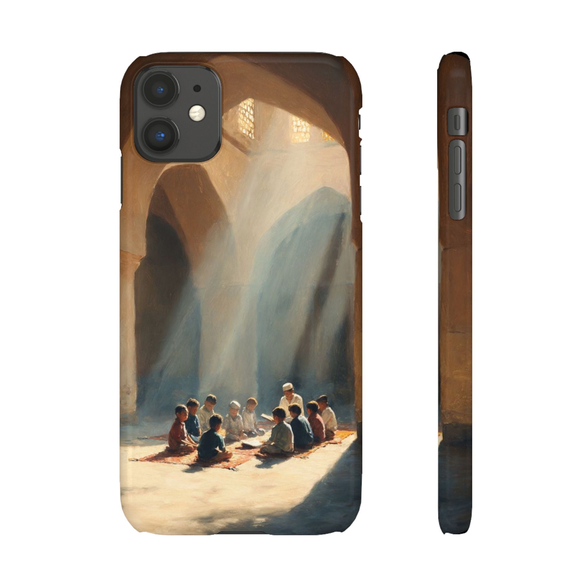 Sunlit Mosque Prayer Scene - Art Case