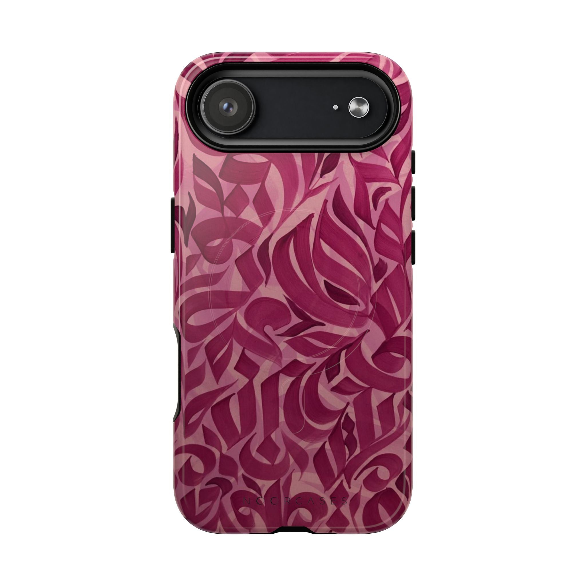 Floral Calligraphy Pink - Magnetic Case