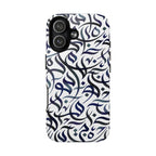 Flowing Calligraphy Navy Blue - Magnetic Case