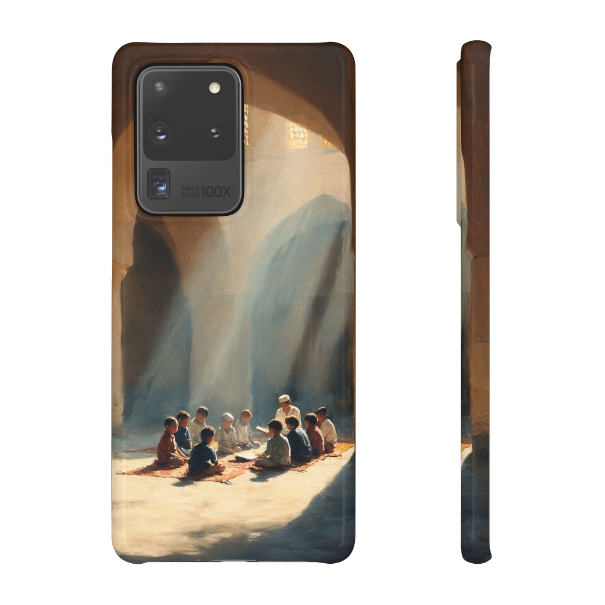 Sunlit Mosque Prayer Scene - Art Case