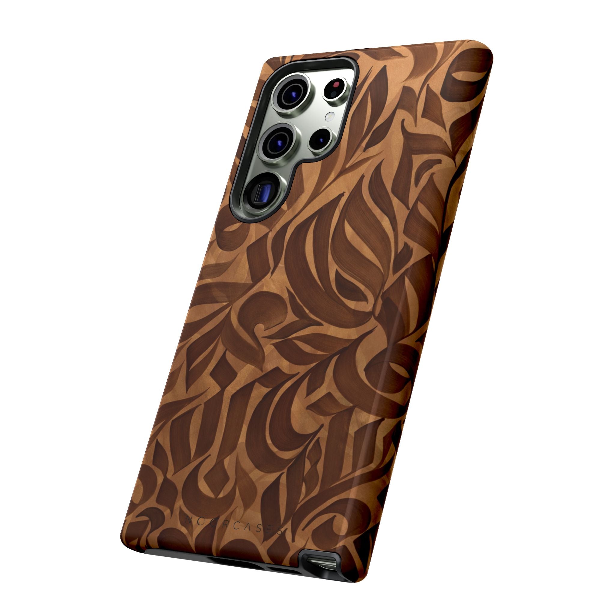 Floral Calligraphy Brown - Tough Case