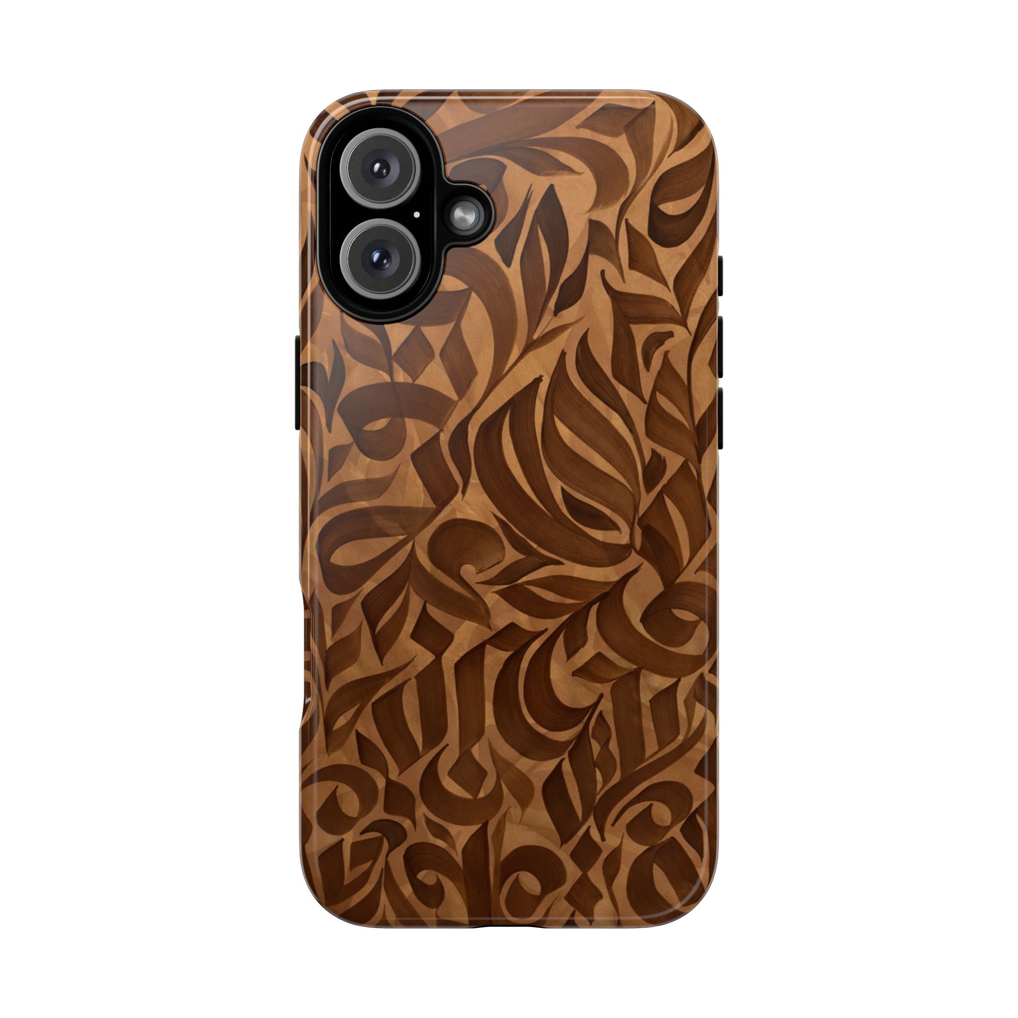 Floral Calligraphy Brown - Tough Case