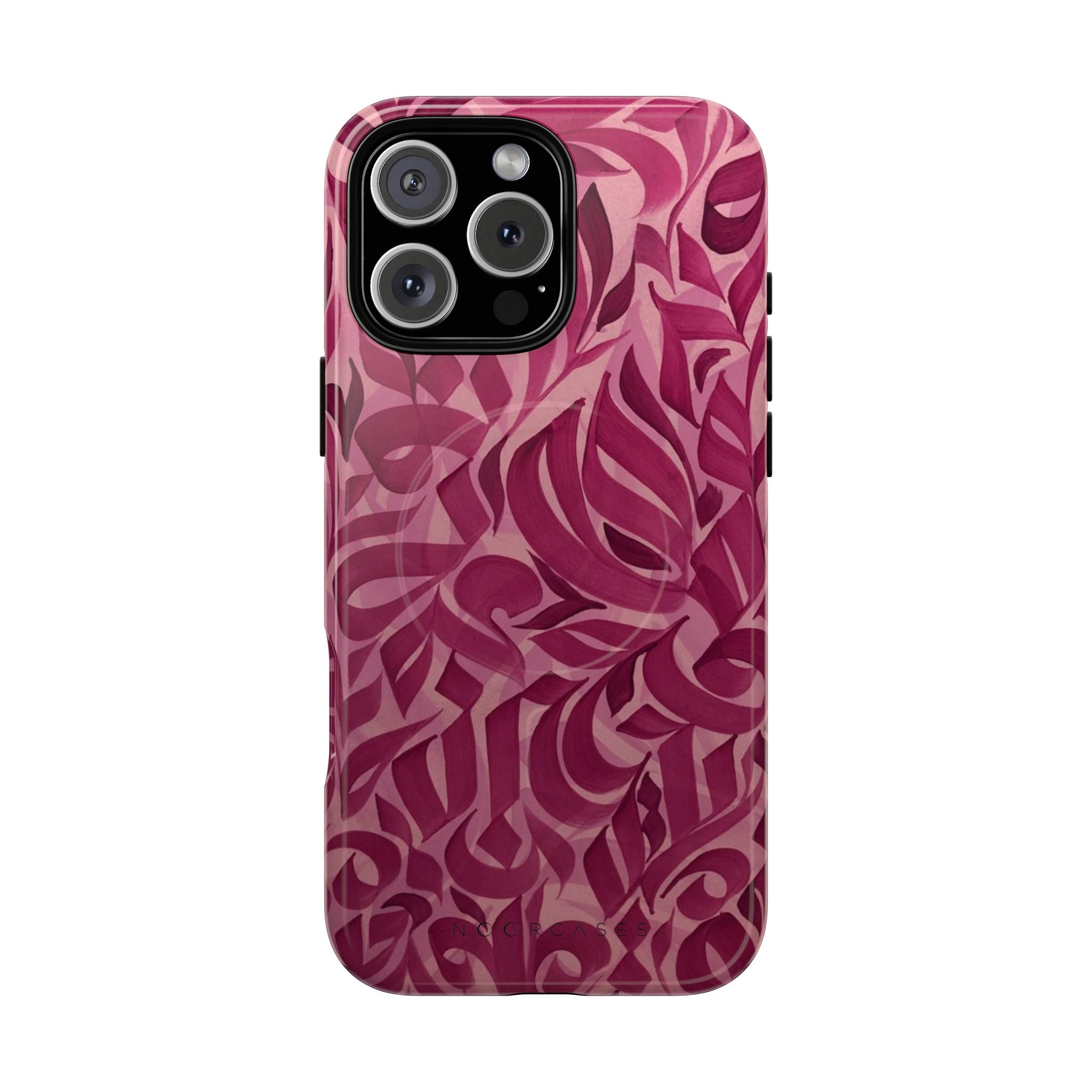 Floral Calligraphy Pink - Magnetic Case