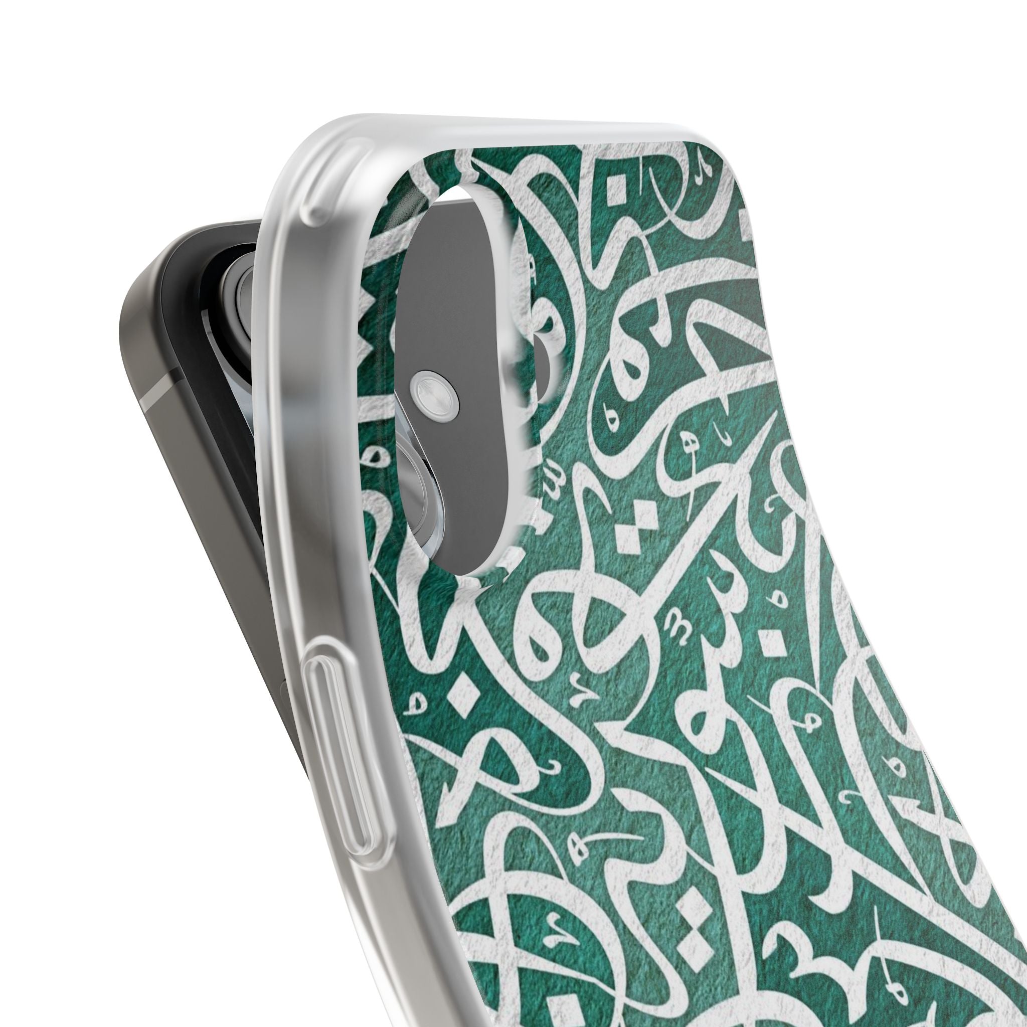 Arabic Calligraphy Phone Case — Teal Script Flexi Case