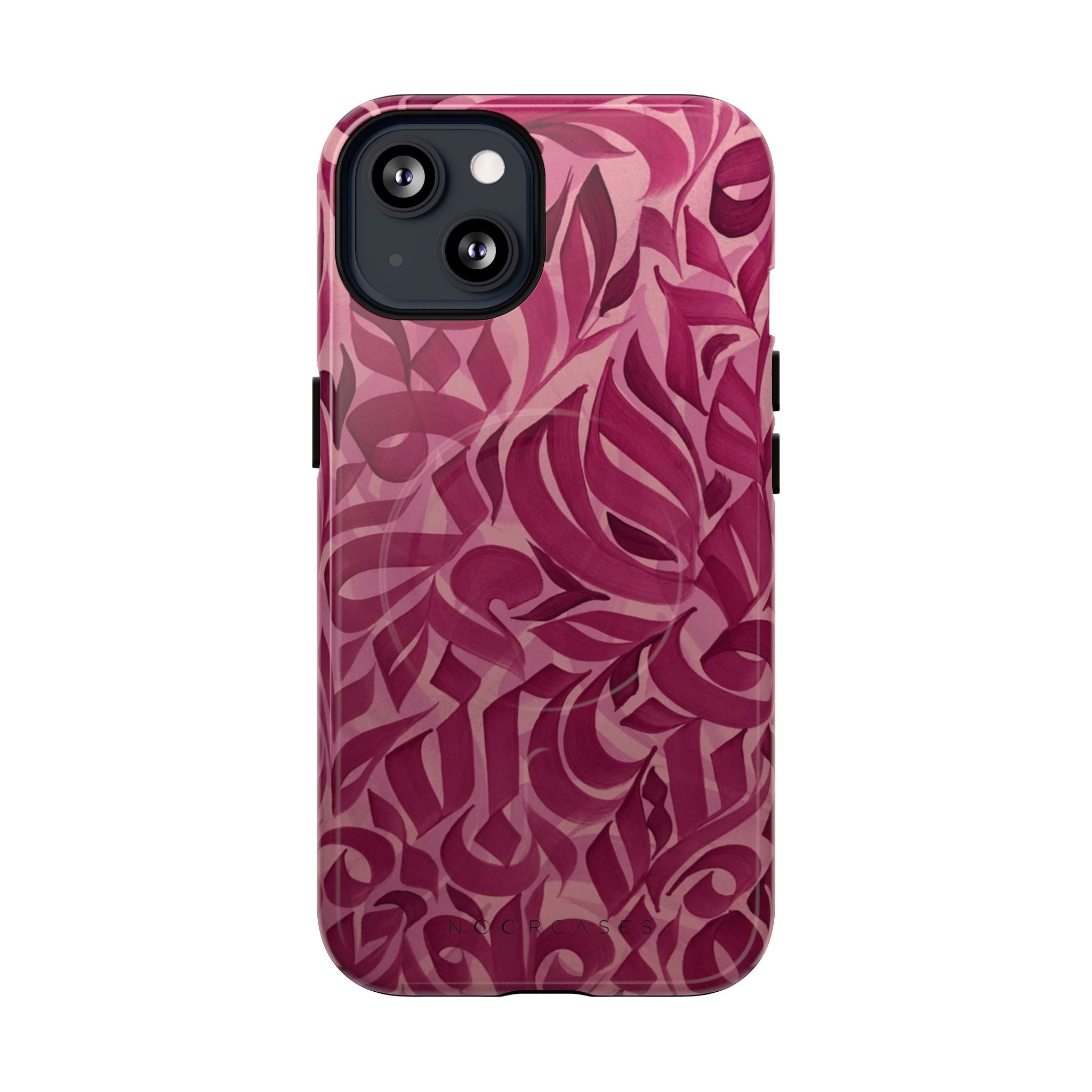 Floral Calligraphy Pink - Magnetic Case