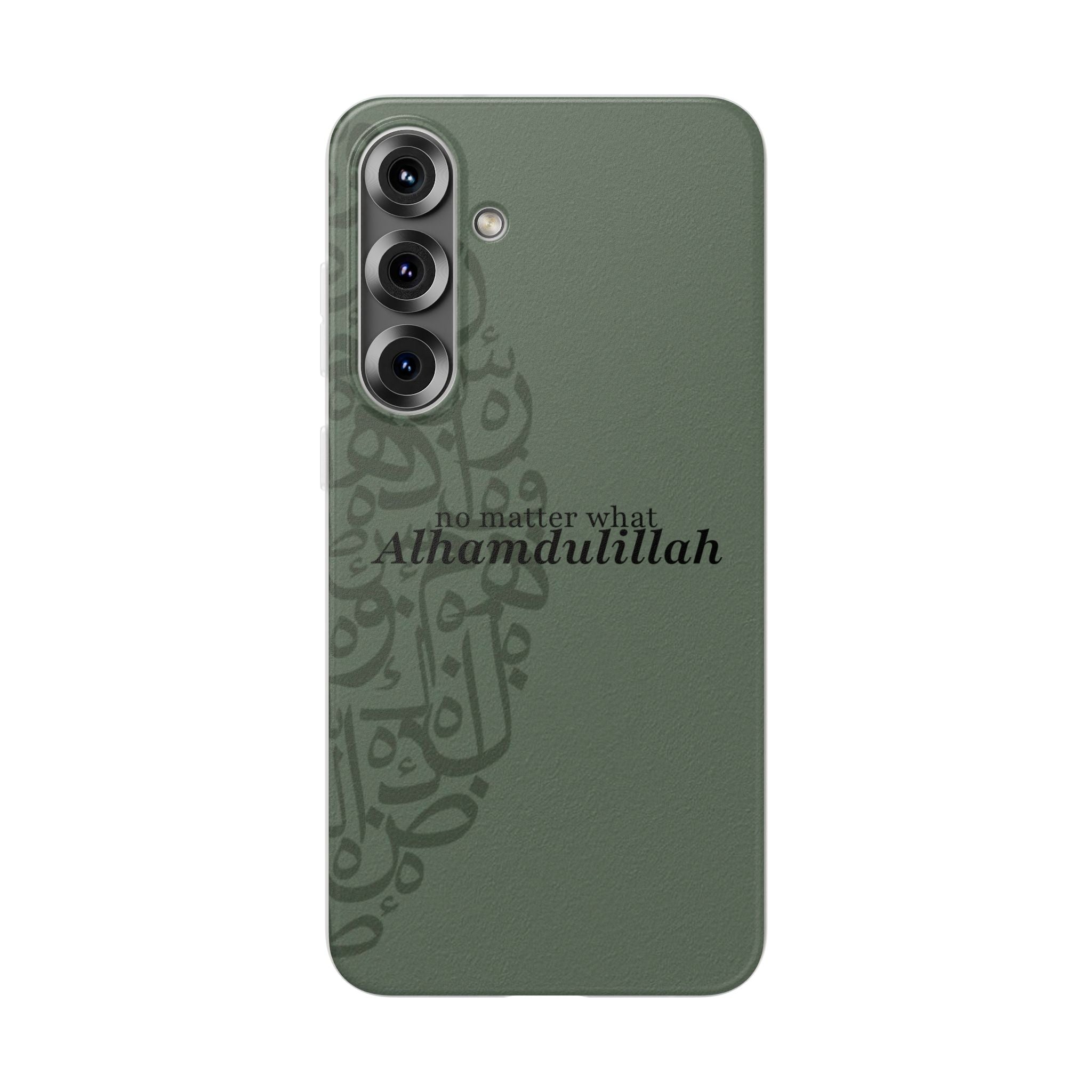 ''Alhamdulillah'' Olive Green - Flexi Case