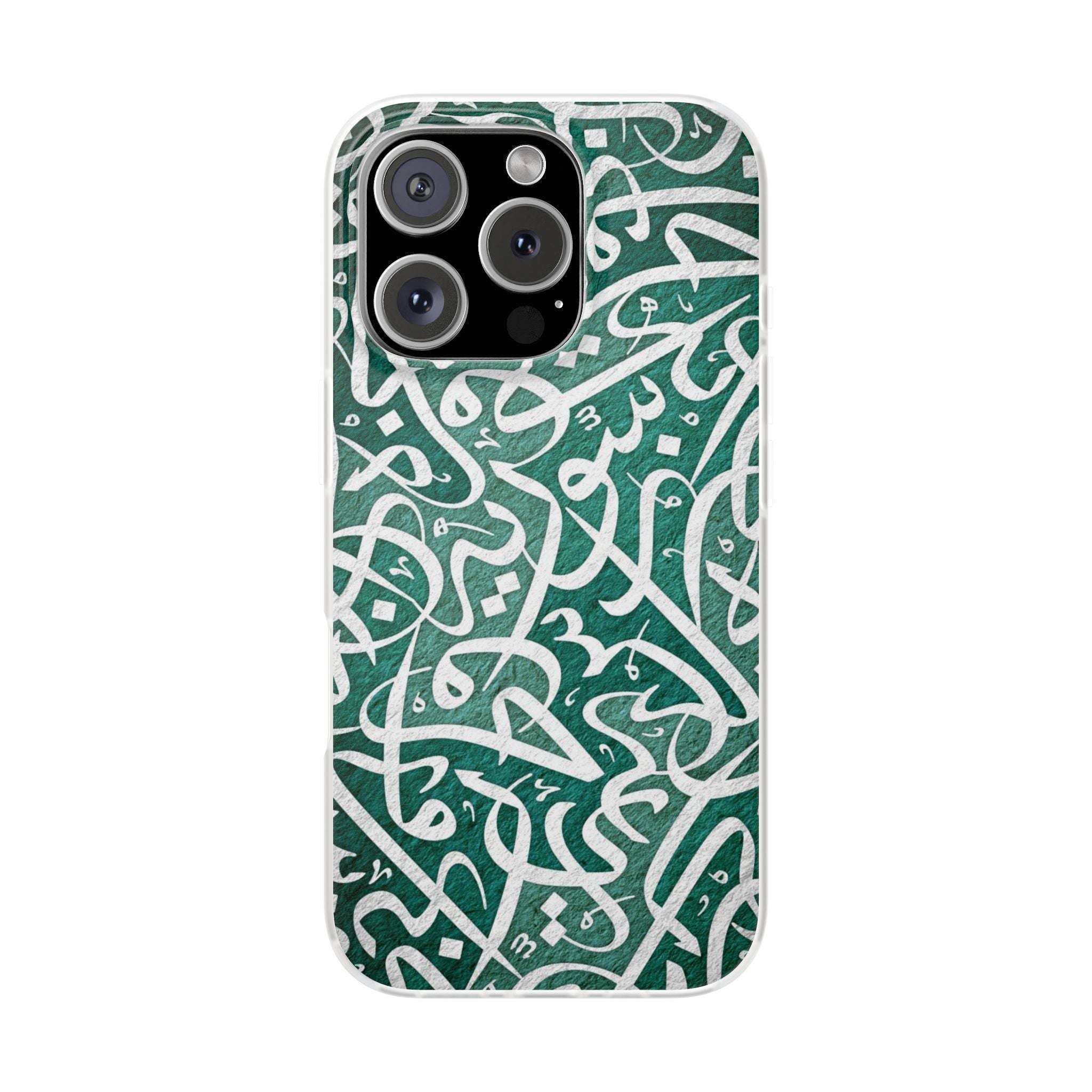 Arabic Calligraphy Phone Case — Teal Script Flexi Case