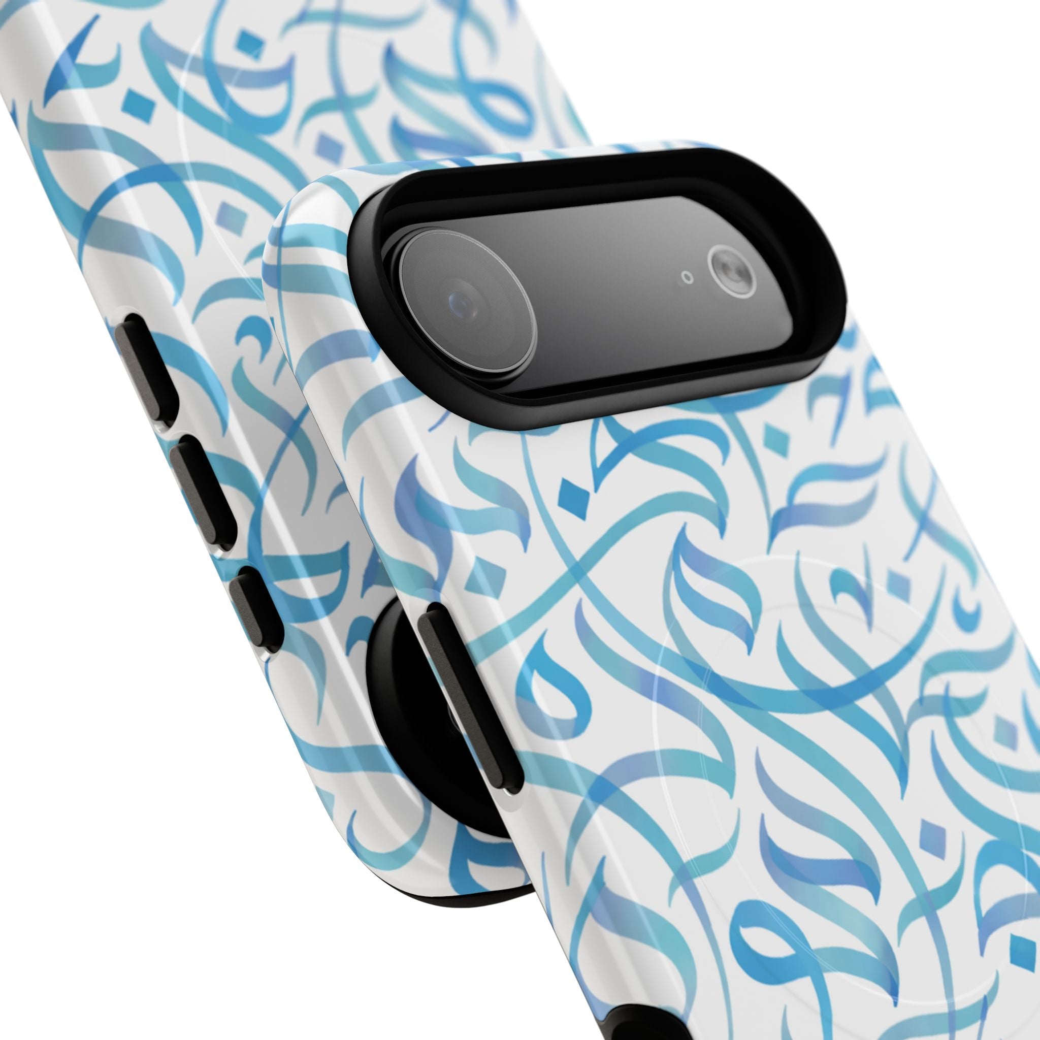 Flowing Calligraphy Blue - Magnetic Case