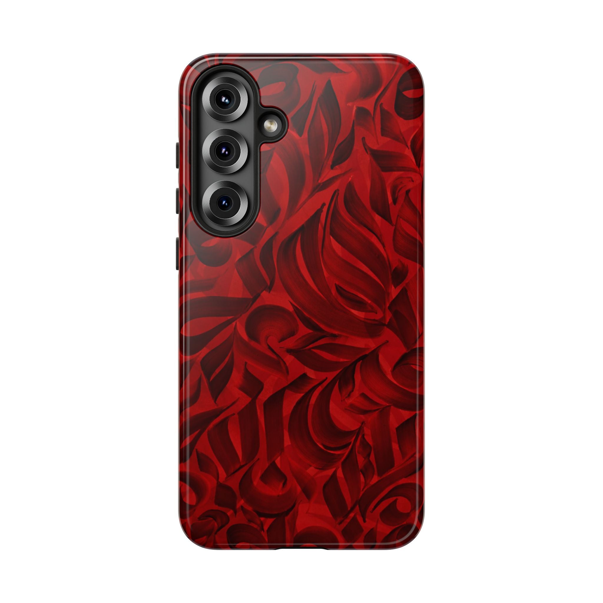 Floral Calligraphy Red Velvet - Tough Case