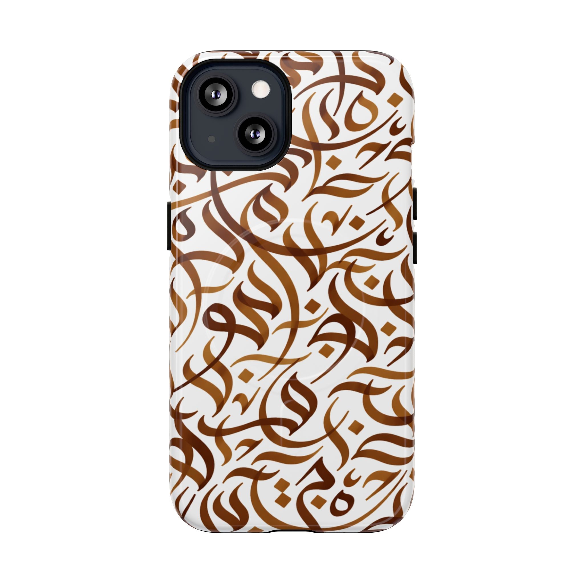 Flowing Calligraphy Brown - Magnetic Case