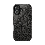 Floral Calligraphy Black - Magnetic Case