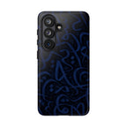 Wooden Calligraphy Navy Blue- Tough Case