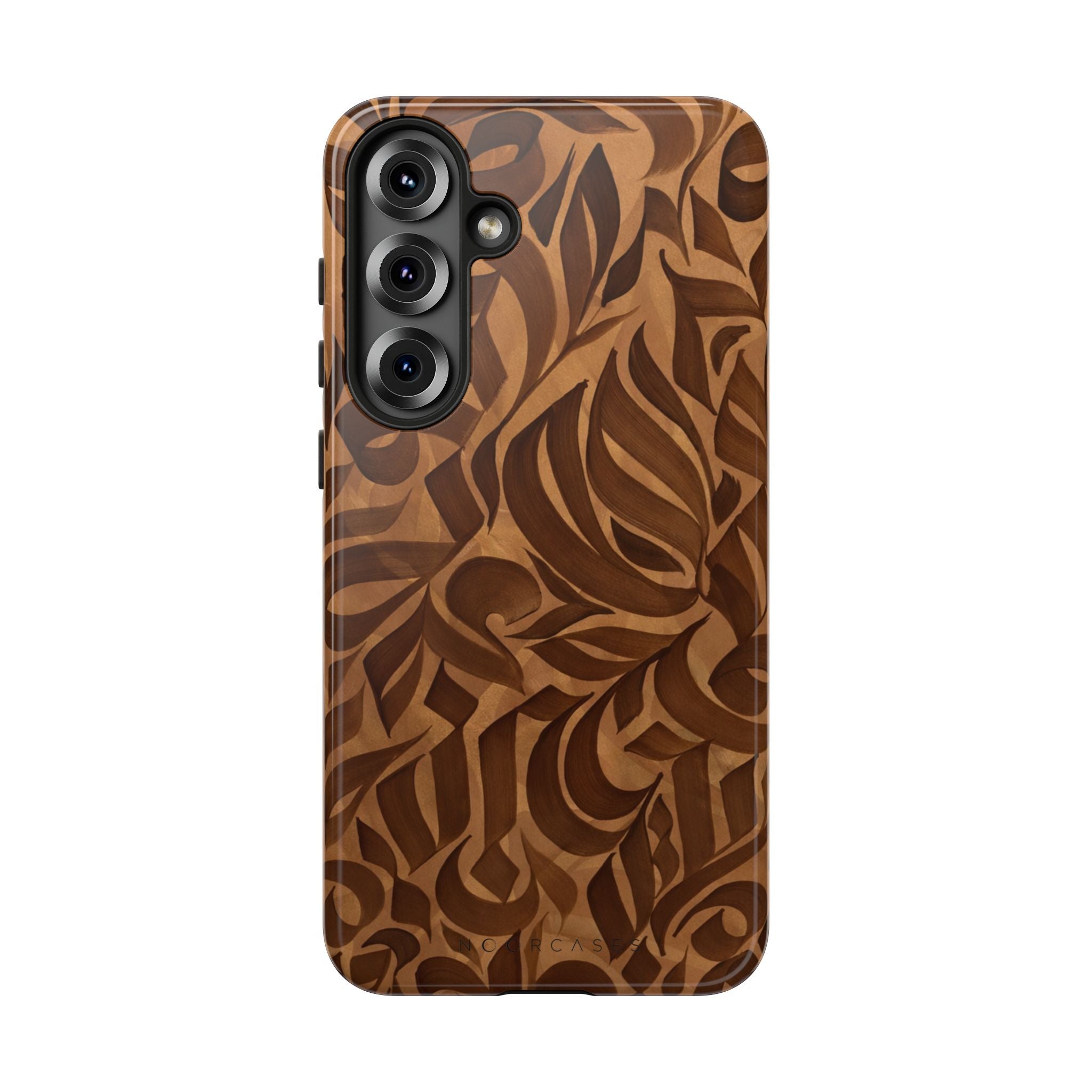 Floral Calligraphy Brown - Tough Case