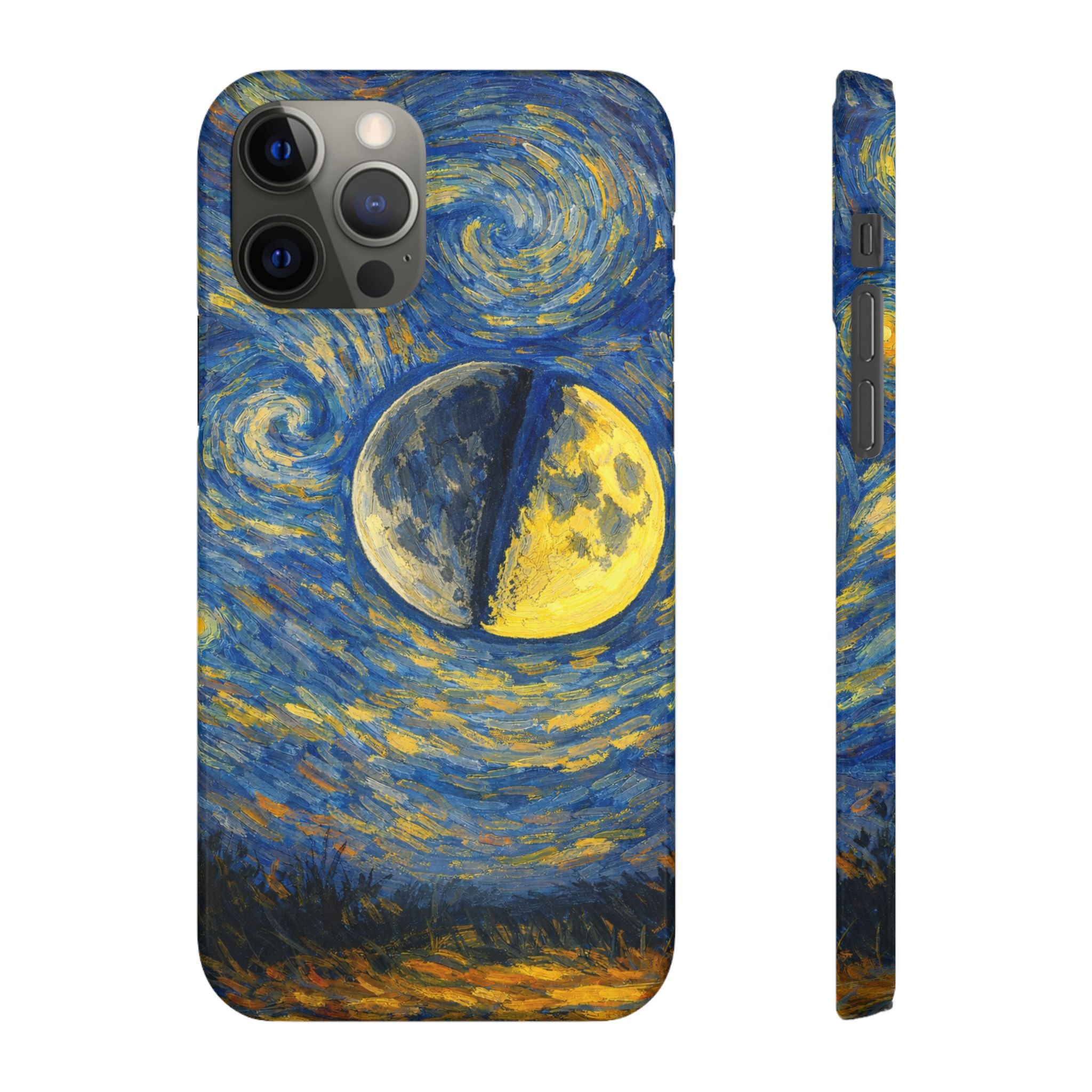 Van Gogh Night Sky Moon Split - Art Case