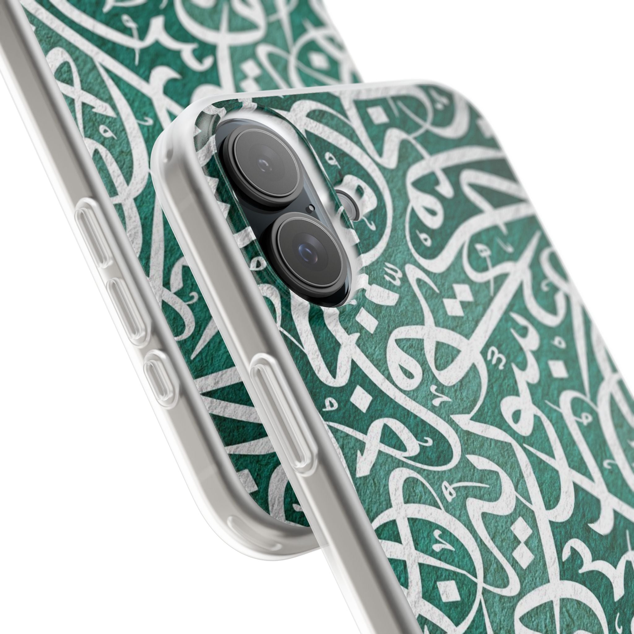 Arabic Calligraphy Phone Case — Teal Script Flexi Case