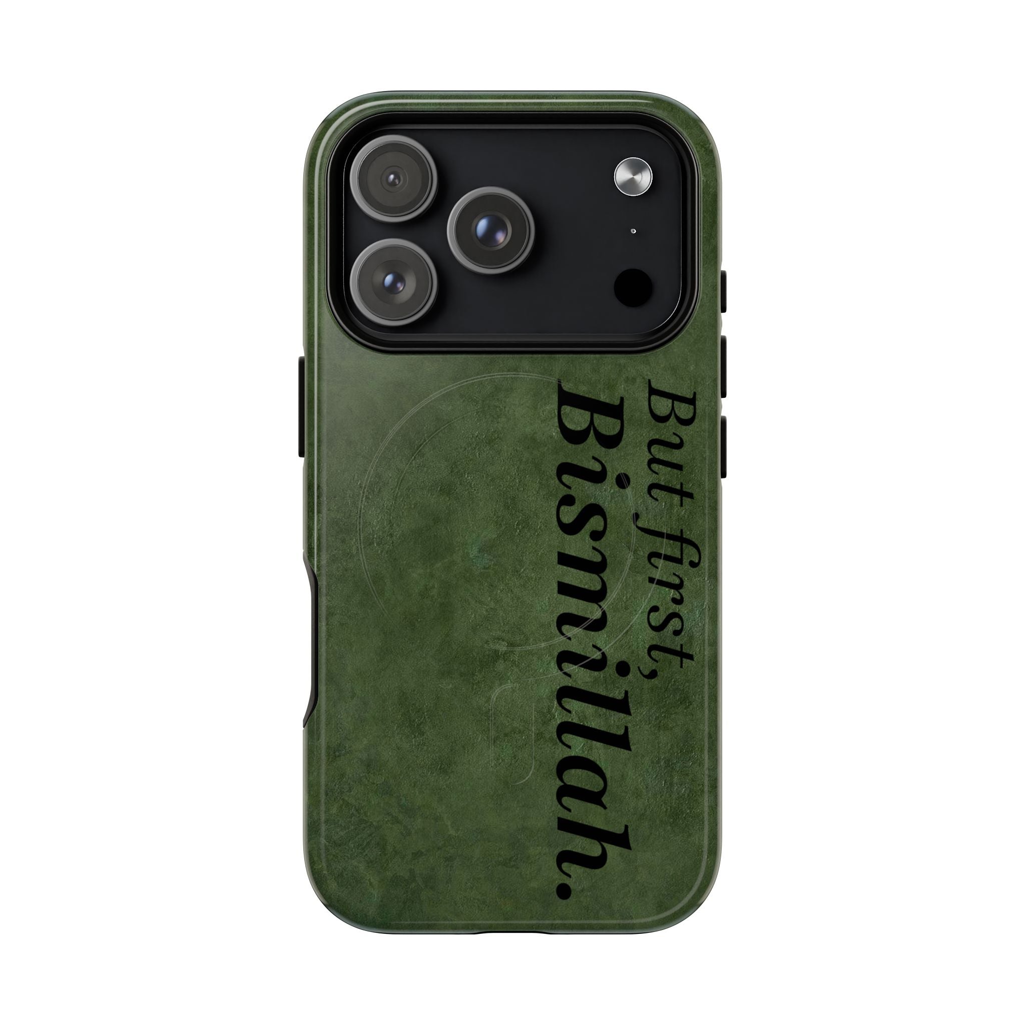 “But First, Bismillah” Green Magnetic Case