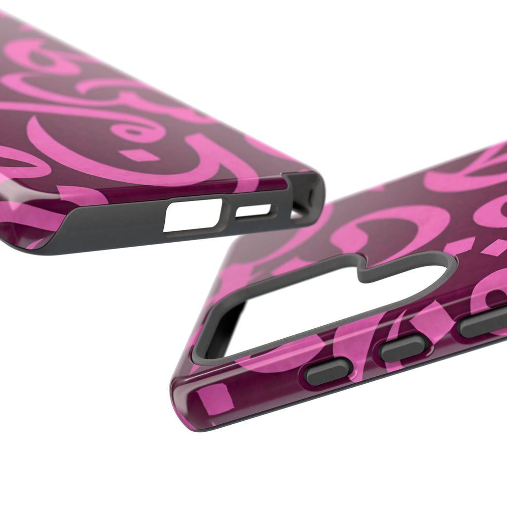 Simple Calligraphy Pink - Tough Case
