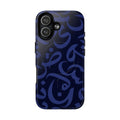 Simple Calligraphy Navy Blue - Magnetic Case