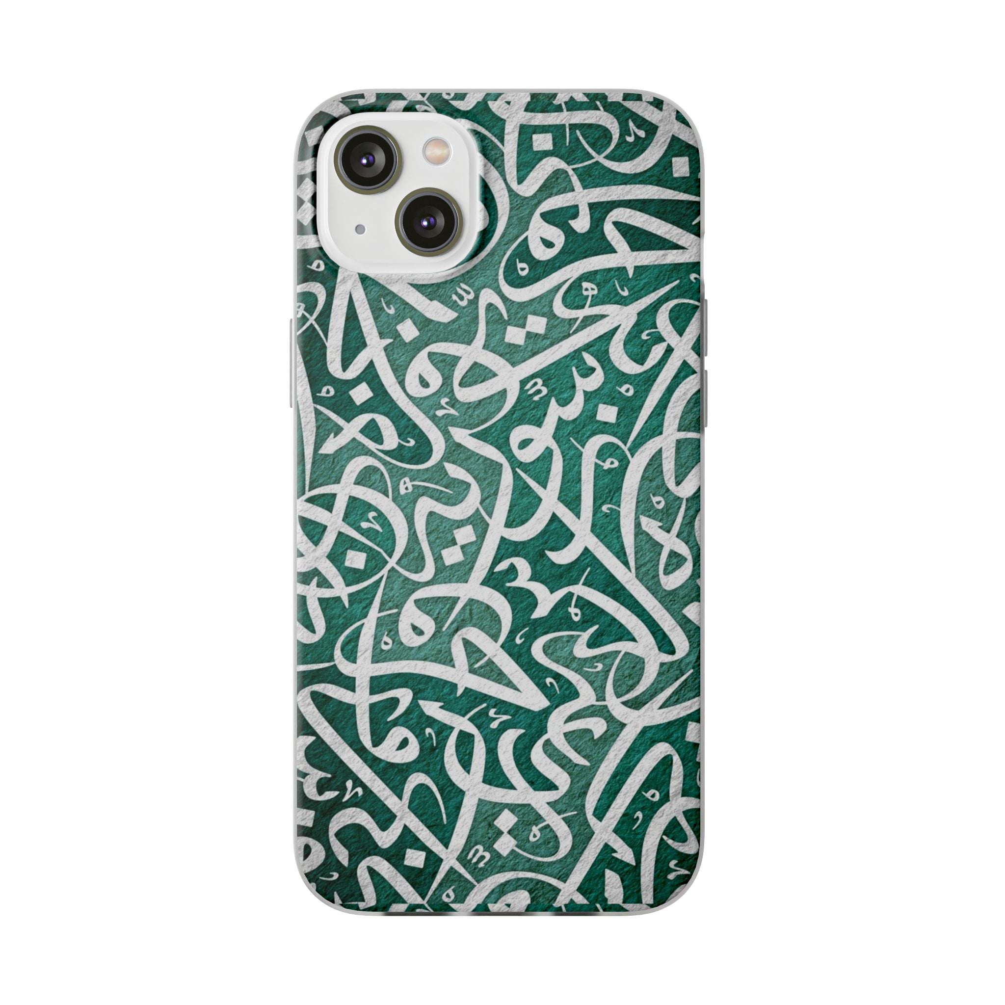 Arabic Calligraphy Phone Case — Teal Script Flexi Case