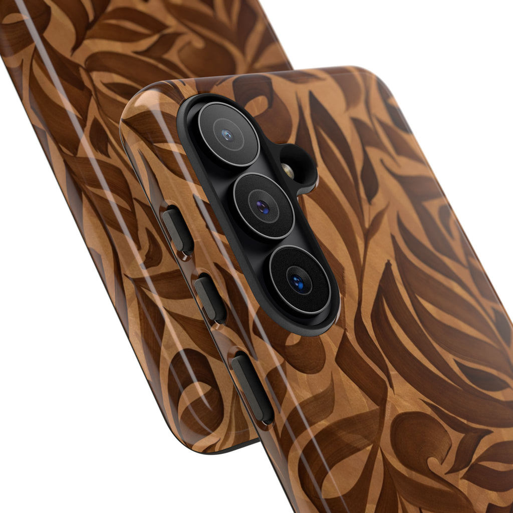 Floral Calligraphy Brown - Tough Case