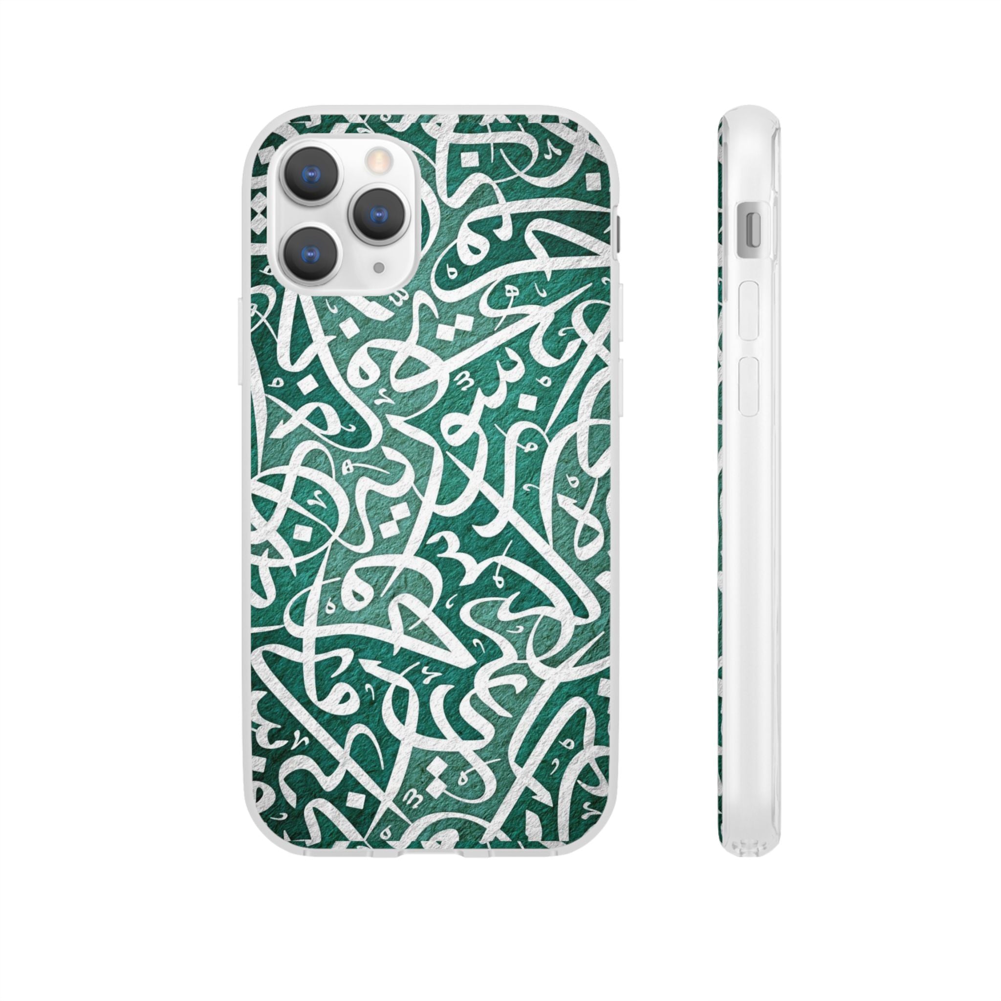 Arabic Calligraphy Phone Case — Teal Script Flexi Case