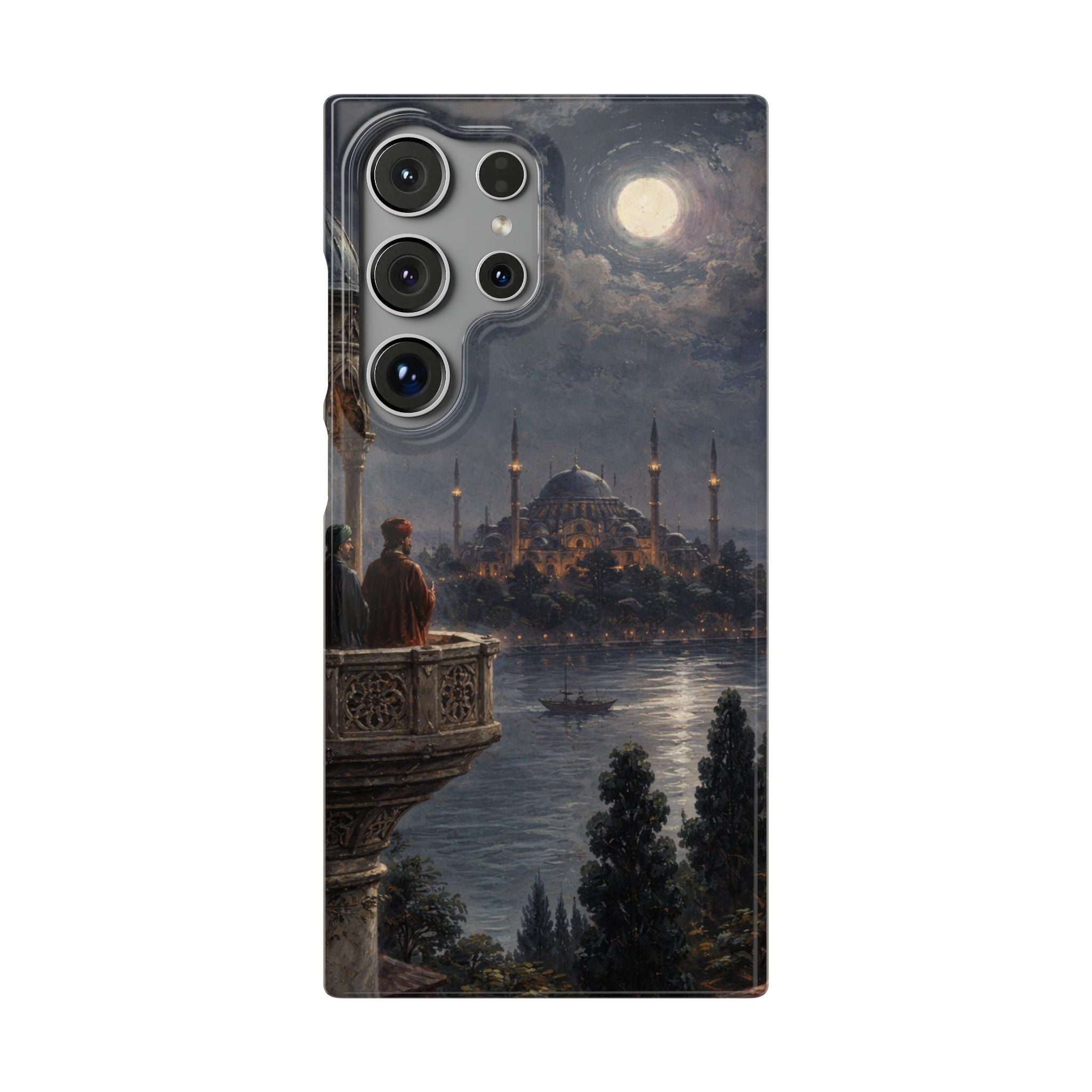 Moonlit Istanbul Landscape - Art Case